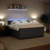 Box spring postel s matrací 180 x 200 cm samet [3288685] (Barva Tmavě šedá)