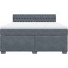 Box spring postel s matrací 180 x 200 cm samet [3288685] (Barva Tmavě šedá)