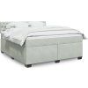 Box spring postel s matrací 180 x 200 cm samet [3288685] (Barva Tmavě šedá)