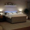 Box spring postel s matrací 180 x 200 cm samet [3288685] (Barva Tmavě šedá)