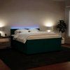 Box spring postel s matrací 180 x 200 cm samet [3288685] (Barva Tmavě šedá)
