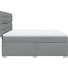 Box spring postel s matrací 180x200 cm textil [3290574] (Barva Světle šedá)