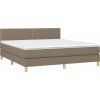 Box spring postel s matrací 180 x 200 cm textil [3140557] (Barva Taupe)