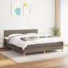 Box spring postel s matrací 180 x 200 cm textil [3140557] (Barva Taupe)