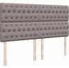 Box spring postel s matrací 180x200 cm textil [3292142] (Barva Světle šedá)