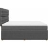 Box spring postel s matrací 180x200 cm textil [3292142] (Barva Světle šedá)