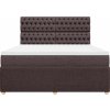 Box spring postel s matrací 180x200 cm textil [3292142] (Barva Světle šedá)