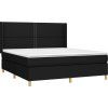Box spring postel s matrací a LED 180x200 cm textil [3138815] (Barva Černá)