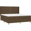 Box spring postel s matrací a LED 180x200 cm textil [3138815] (Barva Černá)