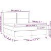 Box spring postel s matrací a LED 180x200 cm textil [3138815] (Barva Černá)