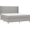 Box spring postel s matrací a LED 180x200 cm textil [3138815] (Barva Černá)