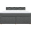 Box spring postel s matrací 180x200 cm textil [3286767] (Barva Tmavě šedá)
