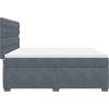 Box spring postel s matrací 180 x 200 cm samet [3290985] (Barva Tmavě šedá)