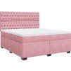 Box spring postel s matrací 180 x 200 cm samet [3290985] (Barva Tmavě šedá)