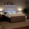 Box spring postel s matrací 180 x 200 cm samet [3290113] (Barva Tmavě šedá)