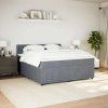 Box spring postel s matrací 180 x 200 cm samet [3290113] (Barva Tmavě šedá)