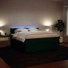 Box spring postel s matrací 180 x 200 cm samet [3290113] (Barva Tmavě šedá)