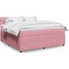 Box spring postel s matrací 180 x 200 cm samet [3290113] (Barva Tmavě šedá)