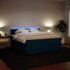 Box spring postel s matrací 180 x 200 cm samet [3290113] (Barva Tmavě šedá)