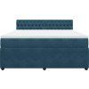 Box spring postel s matrací 180 x 200 cm samet [3290113] (Barva Tmavě šedá)