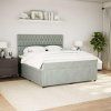 Box spring postel s matrací tmavě 180x200 cm samet [3292413] (Barva Tmavě šedá)