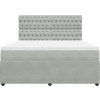 Box spring postel s matrací tmavě 180x200 cm samet [3292413] (Barva Tmavě šedá)