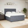 Box spring postel s matrací tmavě 180x200 cm samet [3292413] (Barva Tmavě šedá)