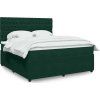 Box spring postel s matrací tmavě 180x200 cm samet [3292413] (Barva Tmavě šedá)