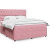 Box spring postel s matrací tmavě 180x200 cm samet [3292413] (Barva Tmavě šedá)
