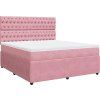 Box spring postel s matrací tmavě 180x200 cm samet [3292413] (Barva Tmavě šedá)