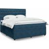 Box spring postel s matrací tmavě 180x200 cm samet [3292413] (Barva Tmavě šedá)