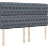 Box spring postel s matrací tmavě 180x200 cm samet [3292413] (Barva Tmavě šedá)