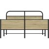 Kovový rám postele bez matrace 160 x 200 cm [3318694] (Barva dub sonoma)