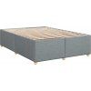 Box spring postel s matrací 160x200 cm textil [3286738] (Barva Světle šedá)