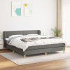Box spring postel s matrací 160x200 cm textil [3126739] (Barva Modrá)