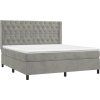 Box spring postel s matrací 160x200 cm samet [3132867] (Barva Světle šedá)