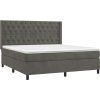 Box spring postel s matrací 160x200 cm samet [3132867] (Barva Světle šedá)