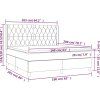 Box spring postel s matrací 160x200 cm samet [3132867] (Barva Světle šedá)