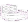 Box spring postel s matrací 160x200 cm samet [3132867] (Barva Světle šedá)