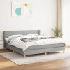 Box spring postel s matrací 160x200 cm textil [3130202] (Barva Tmavě šedá)