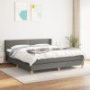 Box spring postel s matrací 160x200 cm textil [3130202] (Barva Tmavě šedá)