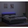Box spring postel s matrací a LED 160x200 cm textil [3133409] (Barva Taupe)