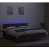 Box spring postel s matrací a LED 160x200 cm textil [3133409] (Barva Taupe)