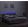 Box spring postel s matrací a LED 160x200 cm textil [3133409] (Barva Taupe)