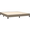 Box spring postel s matrací a LED 160x200 cm textil [3133409] (Barva Taupe)