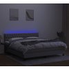 Box spring postel s matrací a LED 160x200 cm textil [3133409] (Barva Taupe)