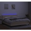 Box spring postel s matrací a LED 160x200 cm textil [3133409] (Barva Taupe)