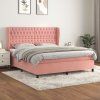 Box spring postel s matrací 160x200 cm samet [3129400] (Barva Tmavě šedá)