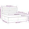Box spring postel s matrací 160x200 cm samet [3129400] (Barva Tmavě šedá)