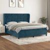 Box spring postel s matrací 160x200 cm samet [3129400] (Barva Tmavě šedá)